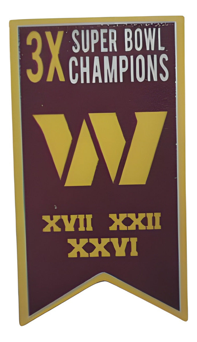 Commanders Bears Pin Pin Champ Banner NFL Washington Commanders | NERIAS DEPORTES