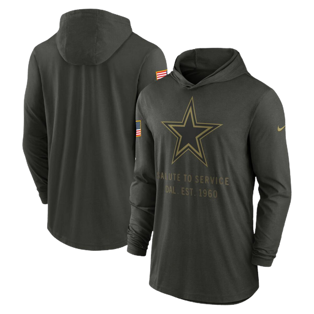 Playera Nike Salute To Service 25 Hoodie Cowboys - NERIAS DEPORTES