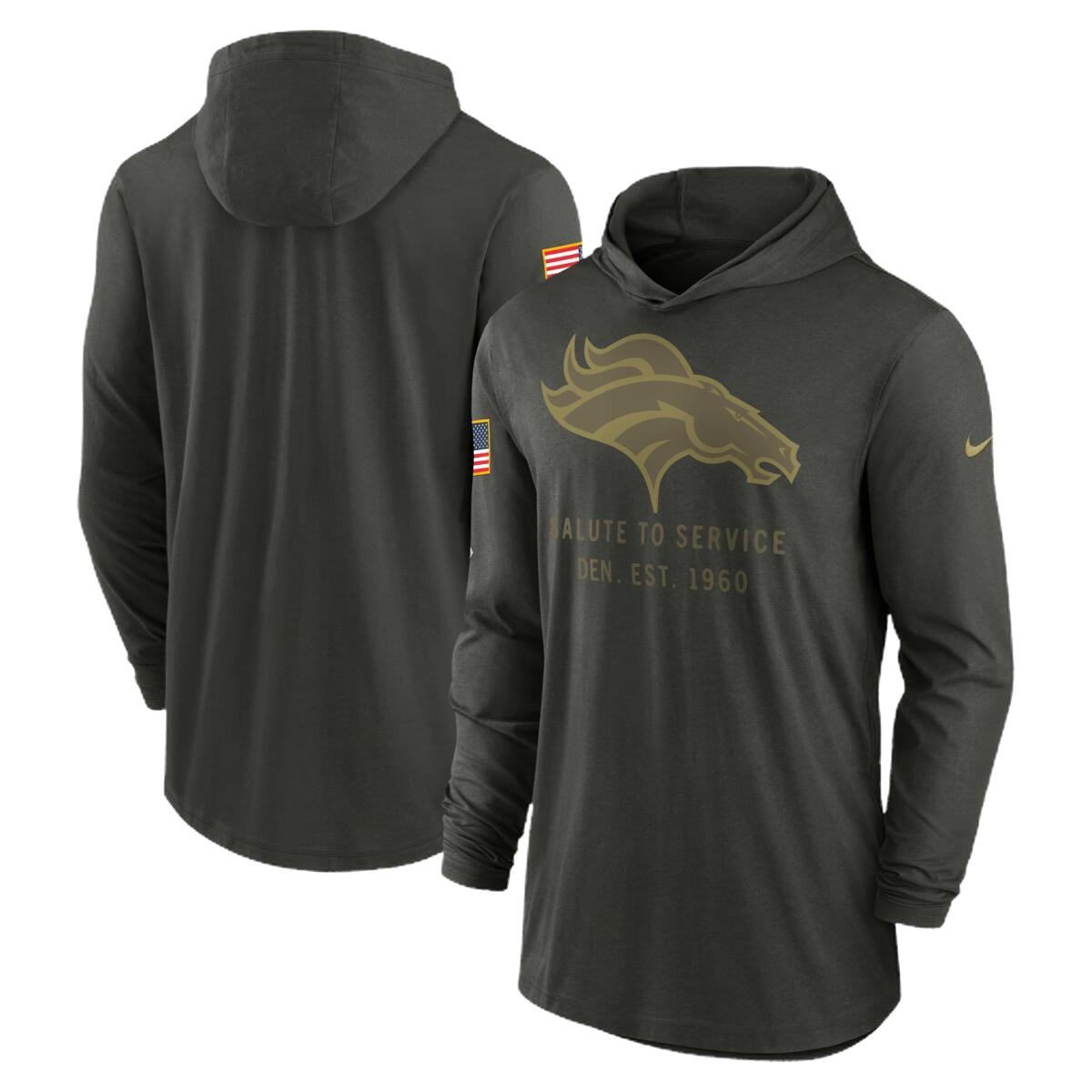 Playera Nike Salute To Service 25 Hoodie Broncos - NERIAS DEPORTES