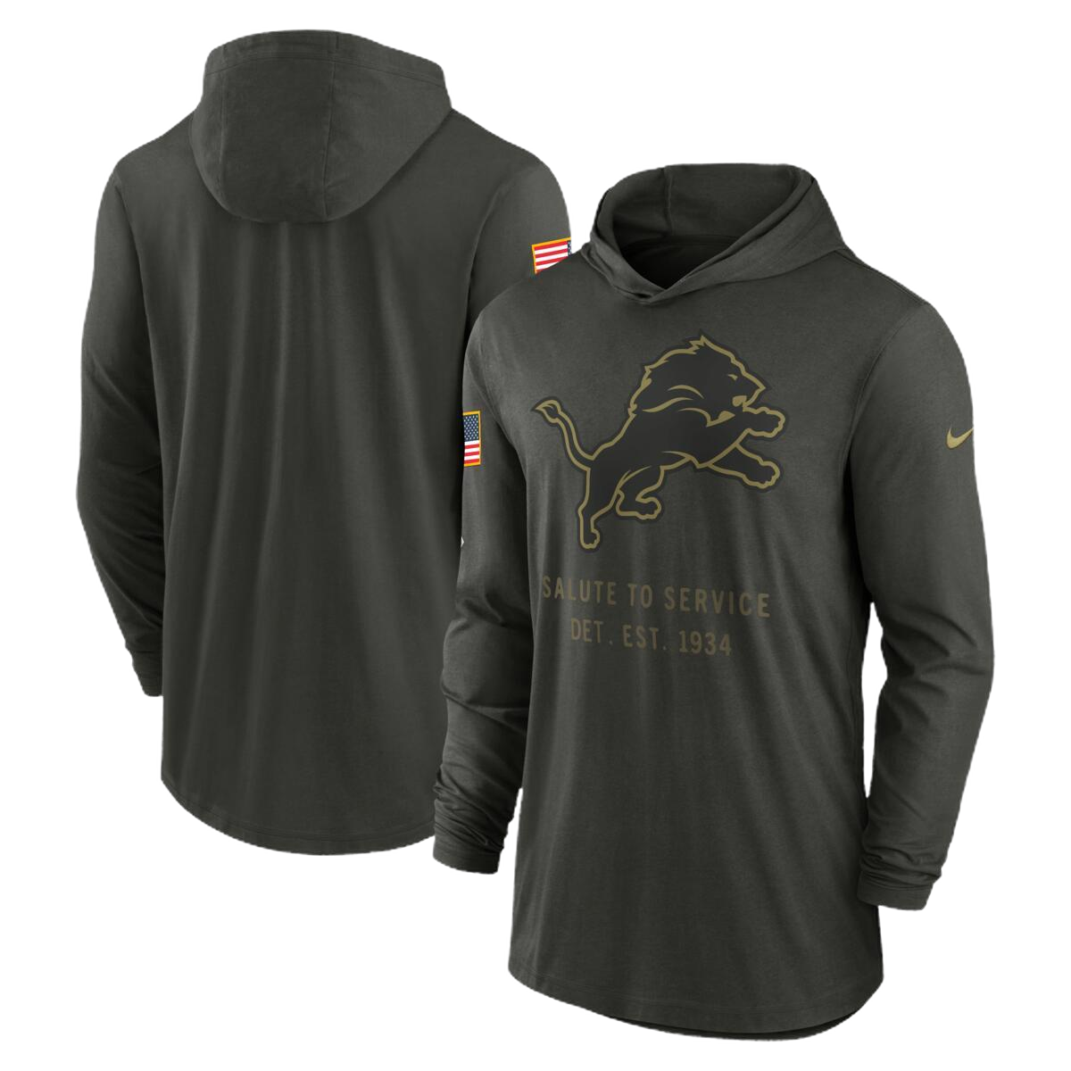 Playera Nike Salute To Service 25 Hoodie Lions