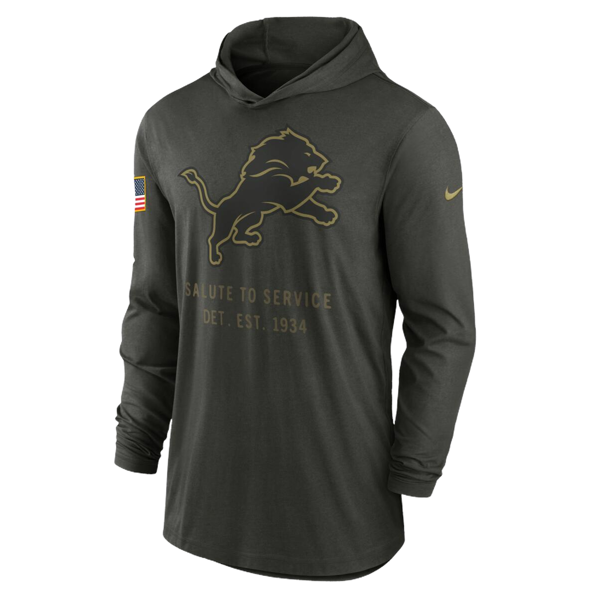 Playera Nike Salute To Service 25 Hoodie Lions