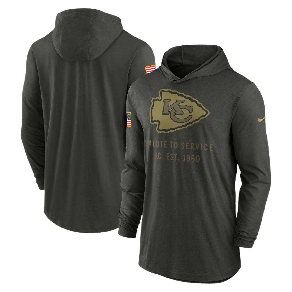 Playera Nike Salute To Service 25 Hoodie Chiefs