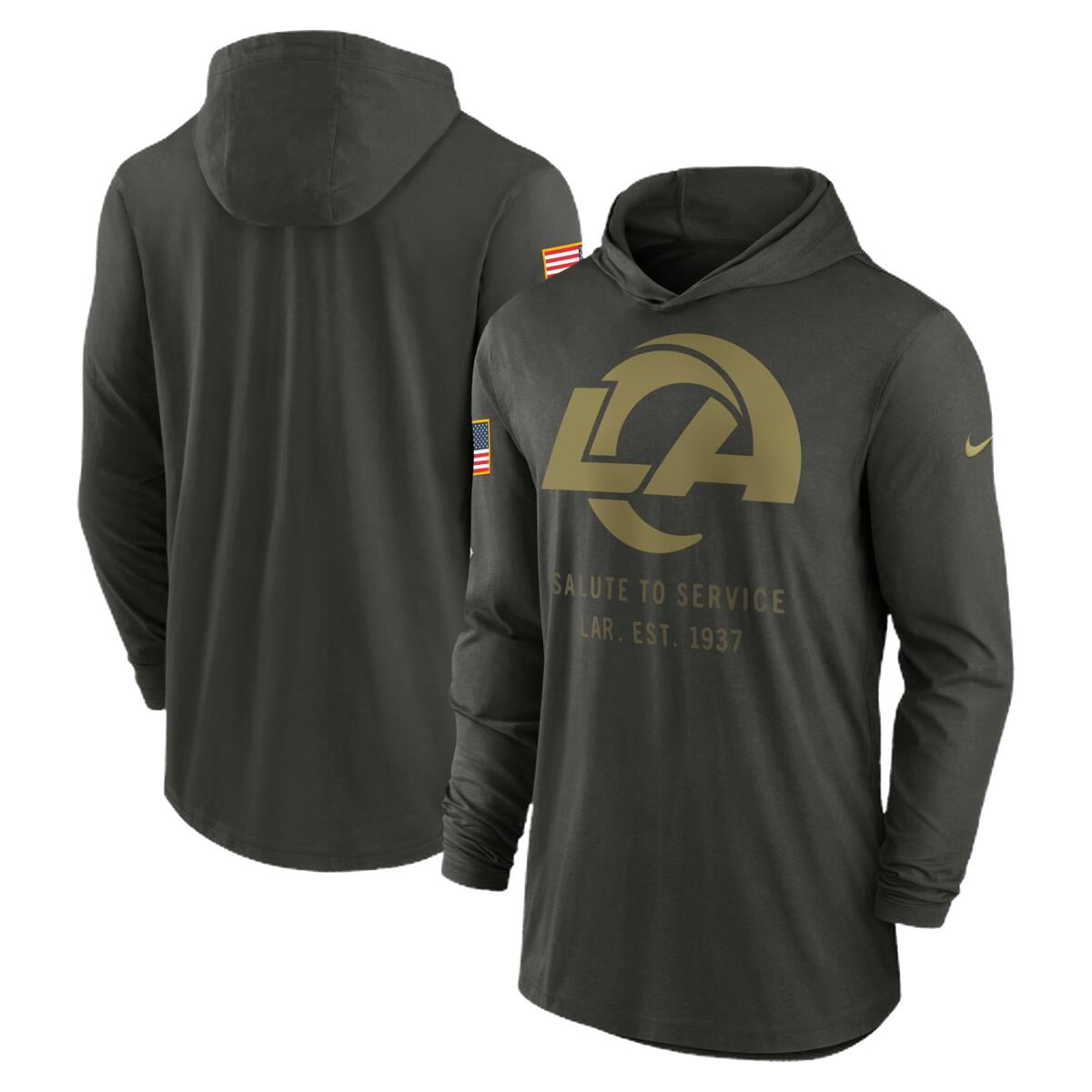 Playera Nike Salute To Service 25 Hoodie Rams