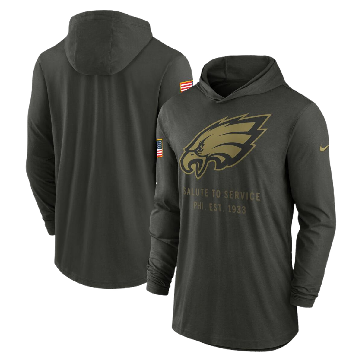 Playera Nike Salute To Service 25 Hoodie Eagles