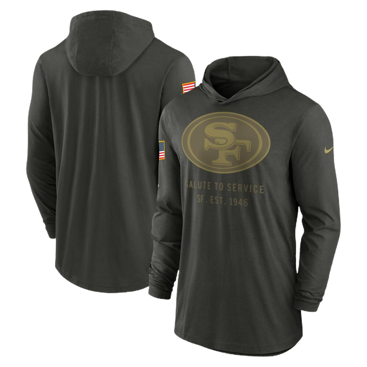 Playera Nike Salute To Service 25 Hoodie 49ers