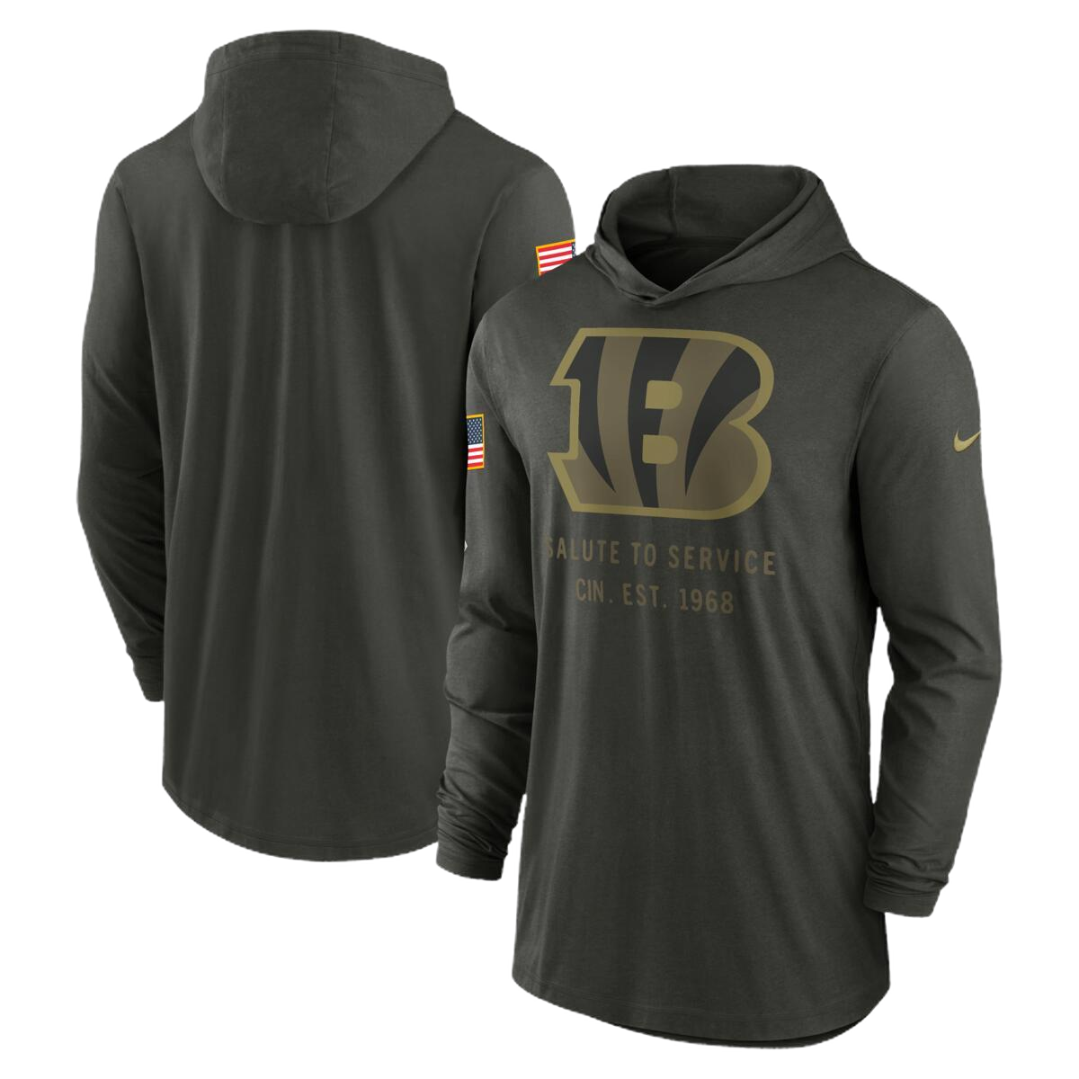 Playera Nike Salute To Service 25 Hoodie Bengals