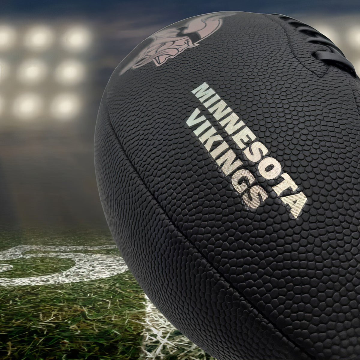 Balón Wilson Metallic NFL Tamaño Oficial Vikings