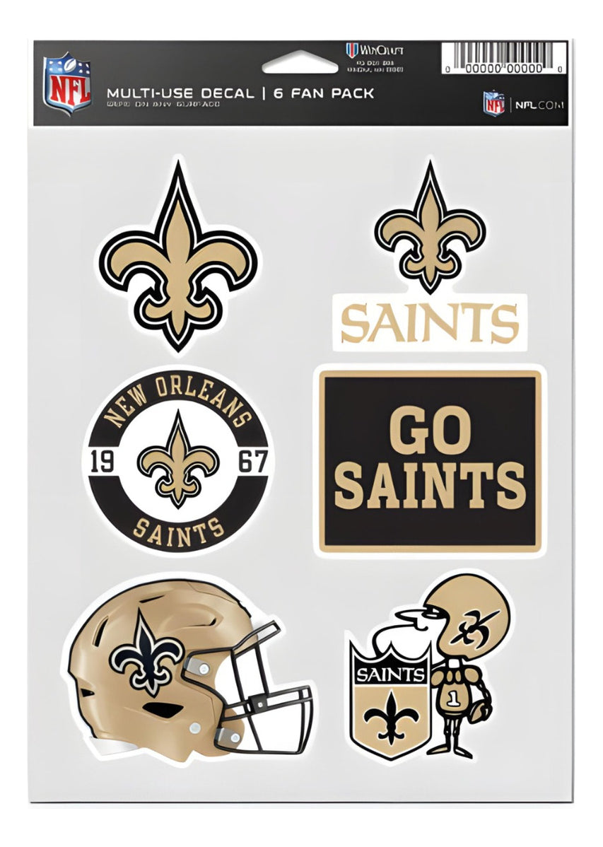 Calcomanía Set Multiuso 6pk Saints Wc - NERIAS DEPORTES