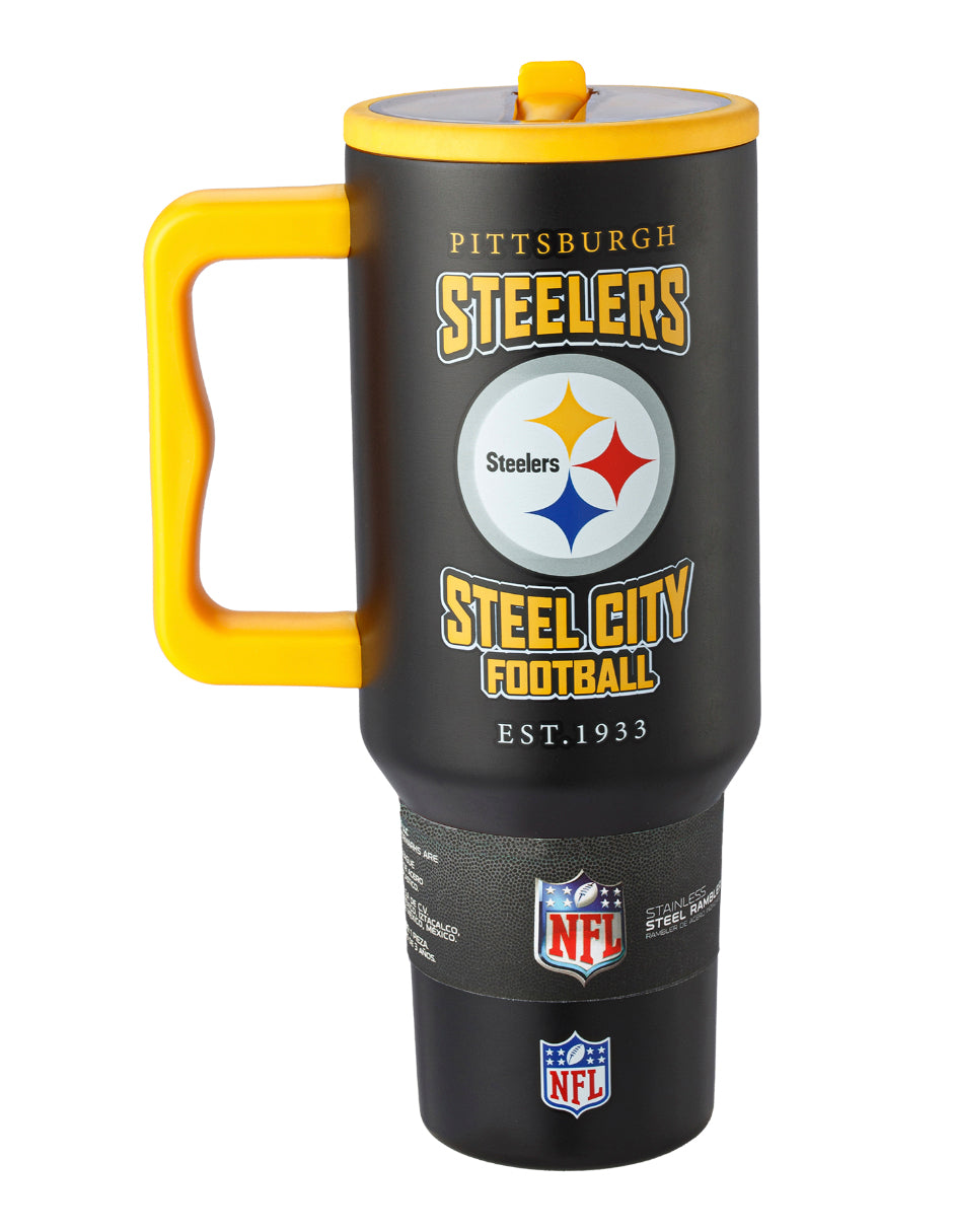 Termo NFL 25 Metal Rambler 40oz/1.2L Pittsburgh Steelers - NERIAS DEPORTES