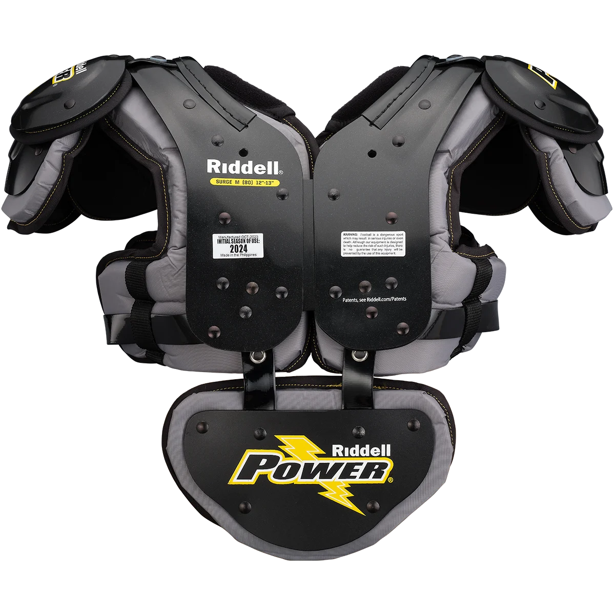 Hombrera con Back Plate Riddell Power Surge Fútbol Americano Youth Talla L 13-14"