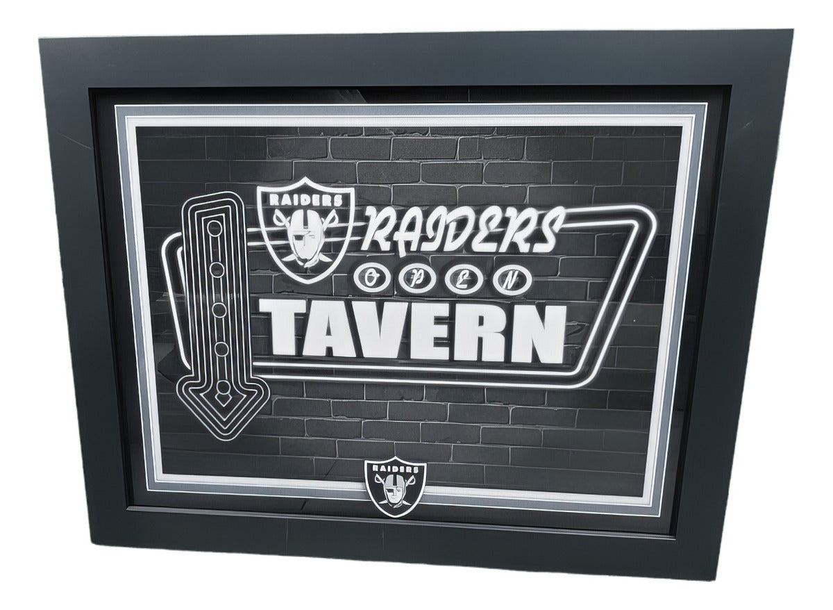 Letrero Neon Tavern Fan Creations Las Vegas Raiders