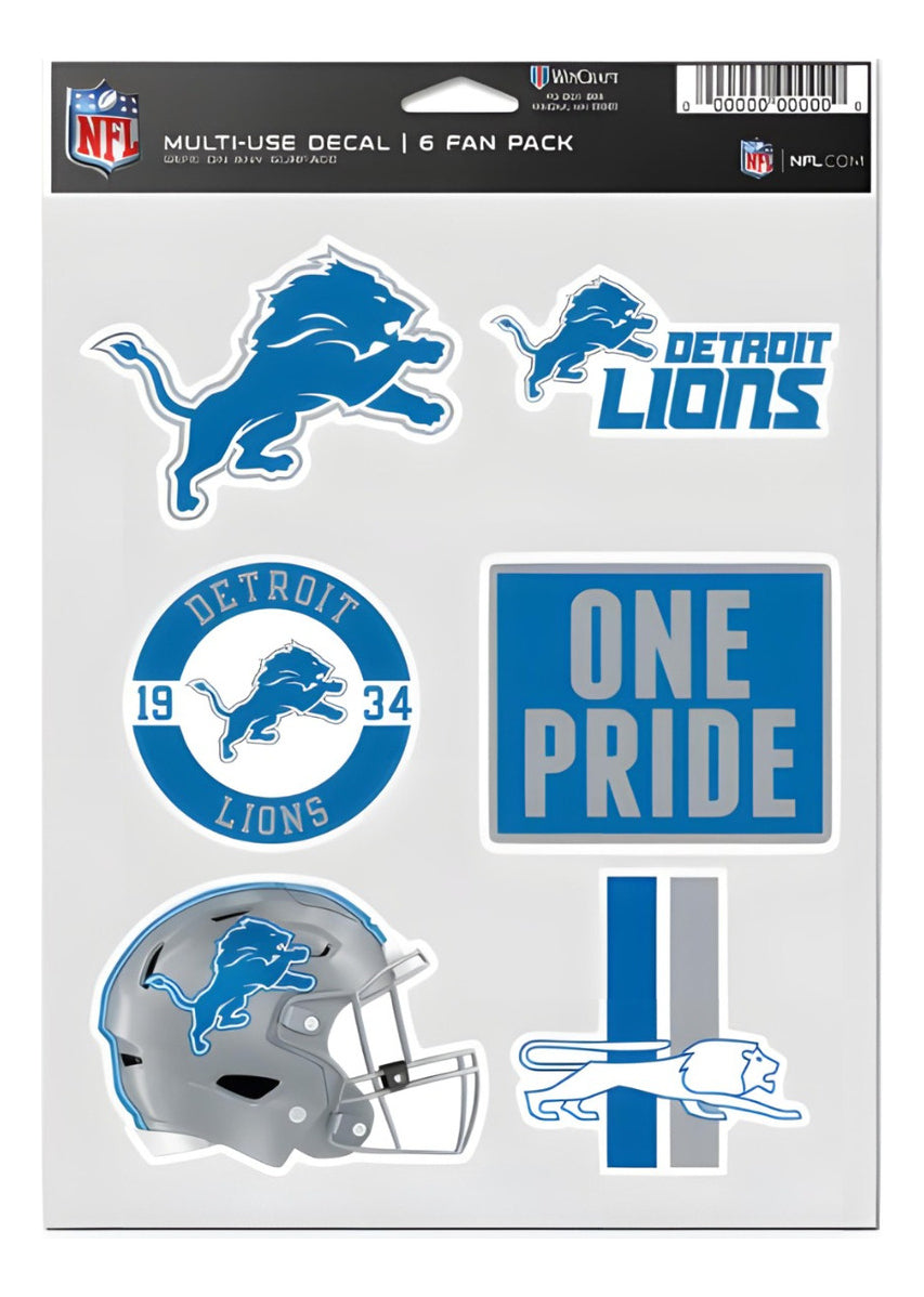 Calcomanía Set Multiuso 6pk Lions Wc