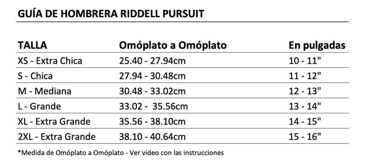 Hombrera Riddell Pursuit Fútbol Americano Youth