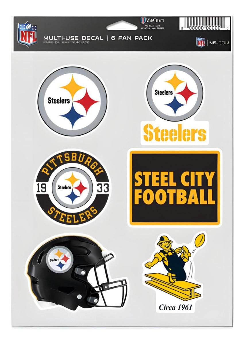 Calcomanía Set Multiuso 6pk Steelers Wc