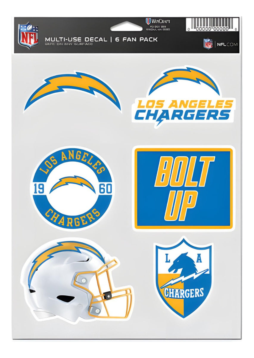 Calcomanía Set Multiuso 6pk Chargers Wc