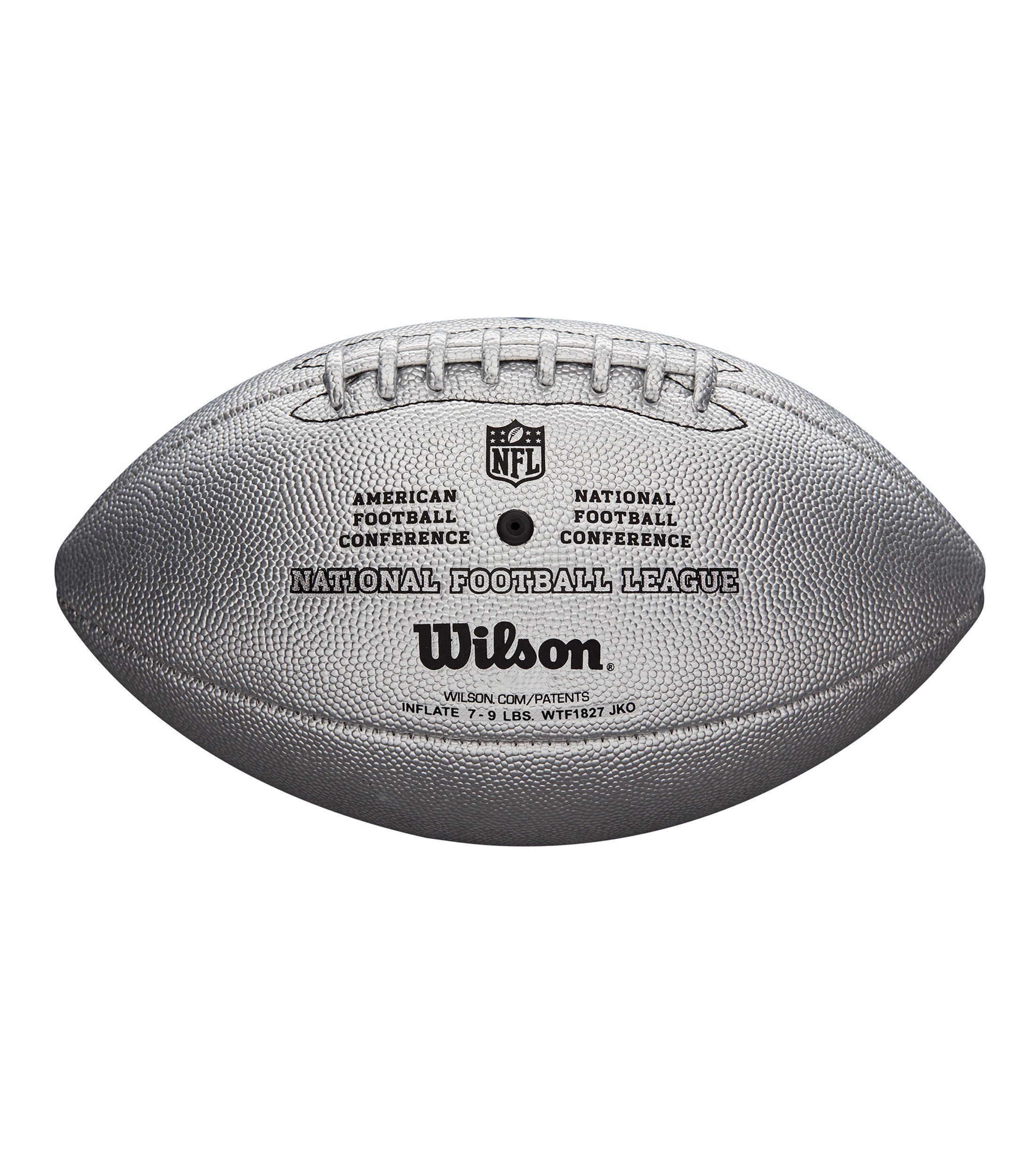Balón Wilson NFL The Duke Metallic Silver | NERIAS DEPORTES