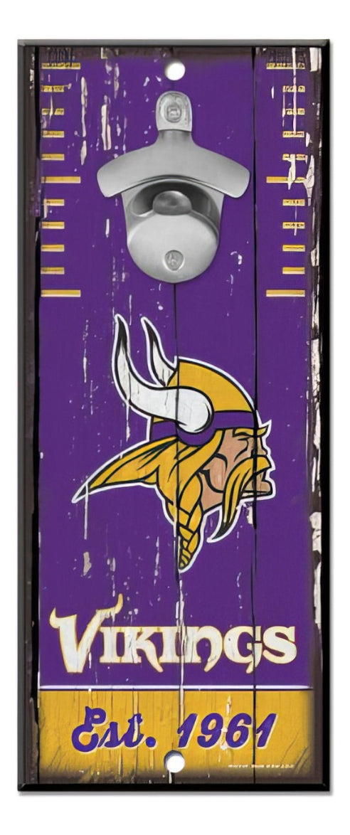 Letrero Madera Con Destapador Vikings WinCraft