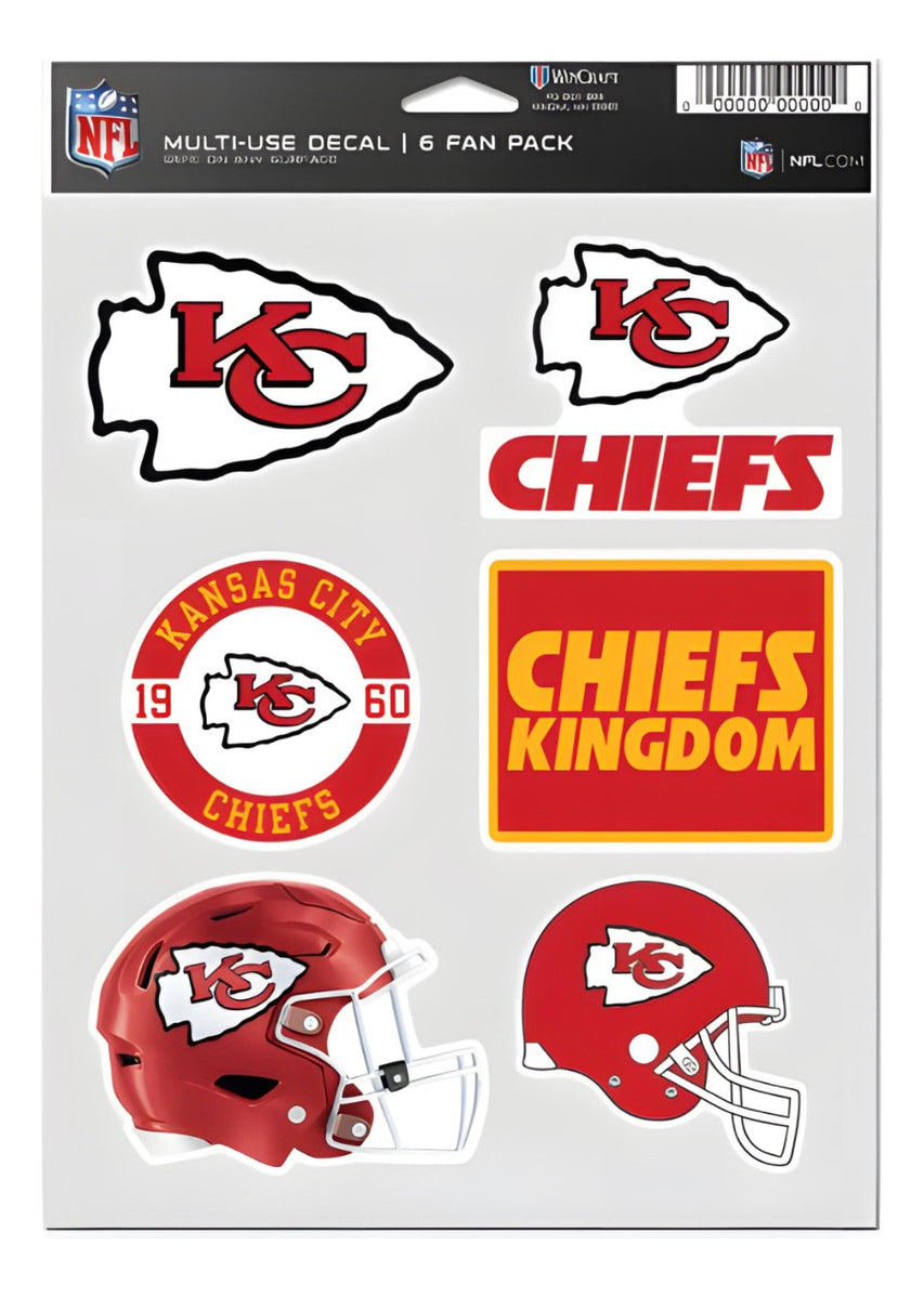 Calcomanía Set Multiuso 6pk Chiefs Wc