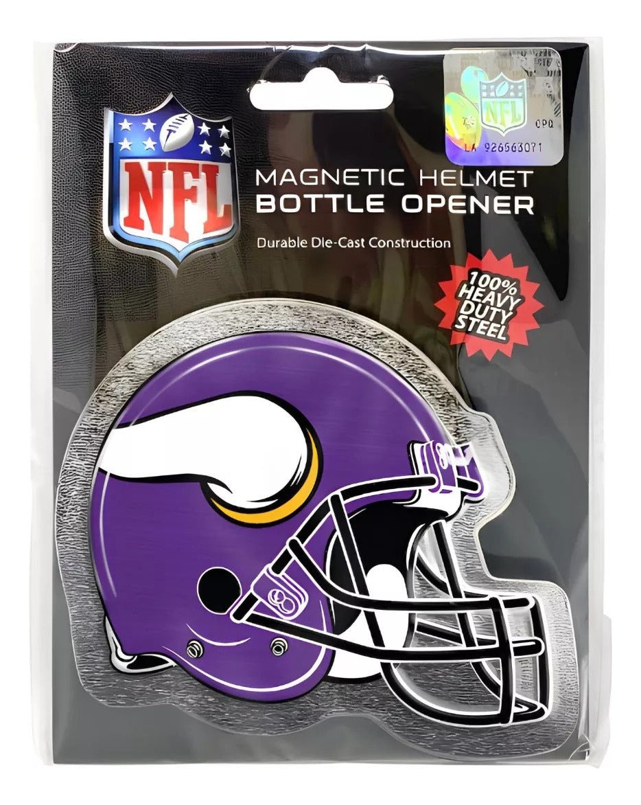 Imán Destapador Casco Bottle Opener Party Animal NFL Vikings