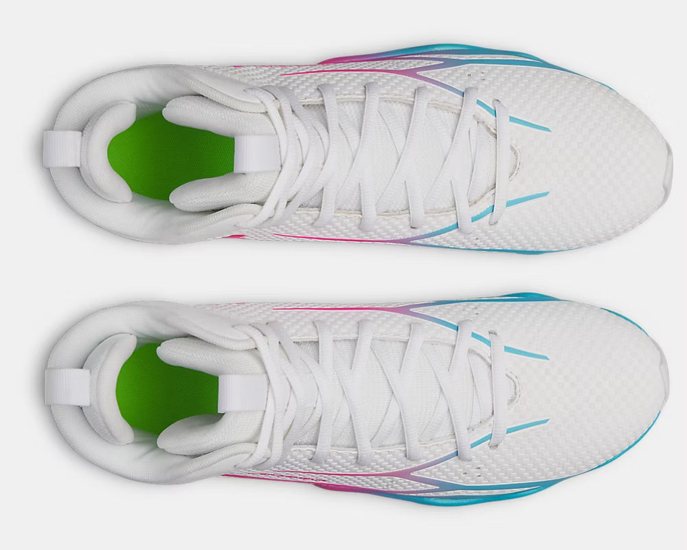 Zapato Cleats Para Fútbol Americano Azul Rosa Under Armour Spotlight Hammer 26 Adulto
