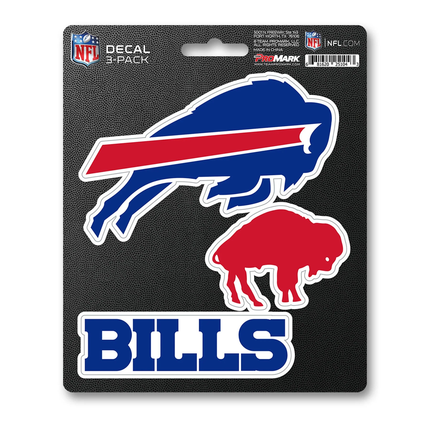 Calcomanía Logo Pack 3 NFL Buffalo Bills