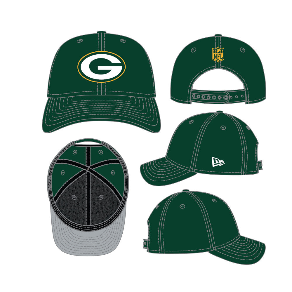 Gorra New Era 940 Team 25 NFL Green Bay Packers