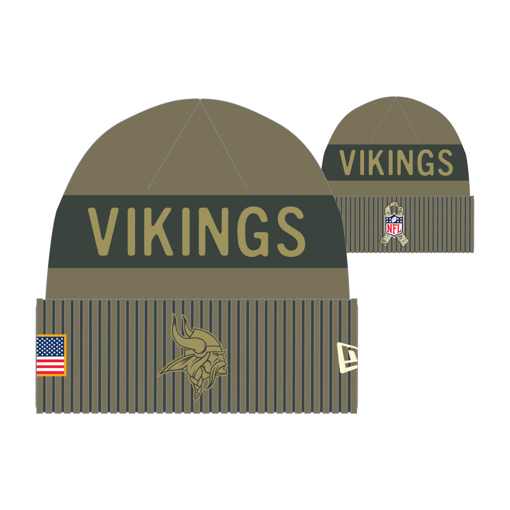 Gorro Sport Knit Salute To Service 25 Minnesota Vikings