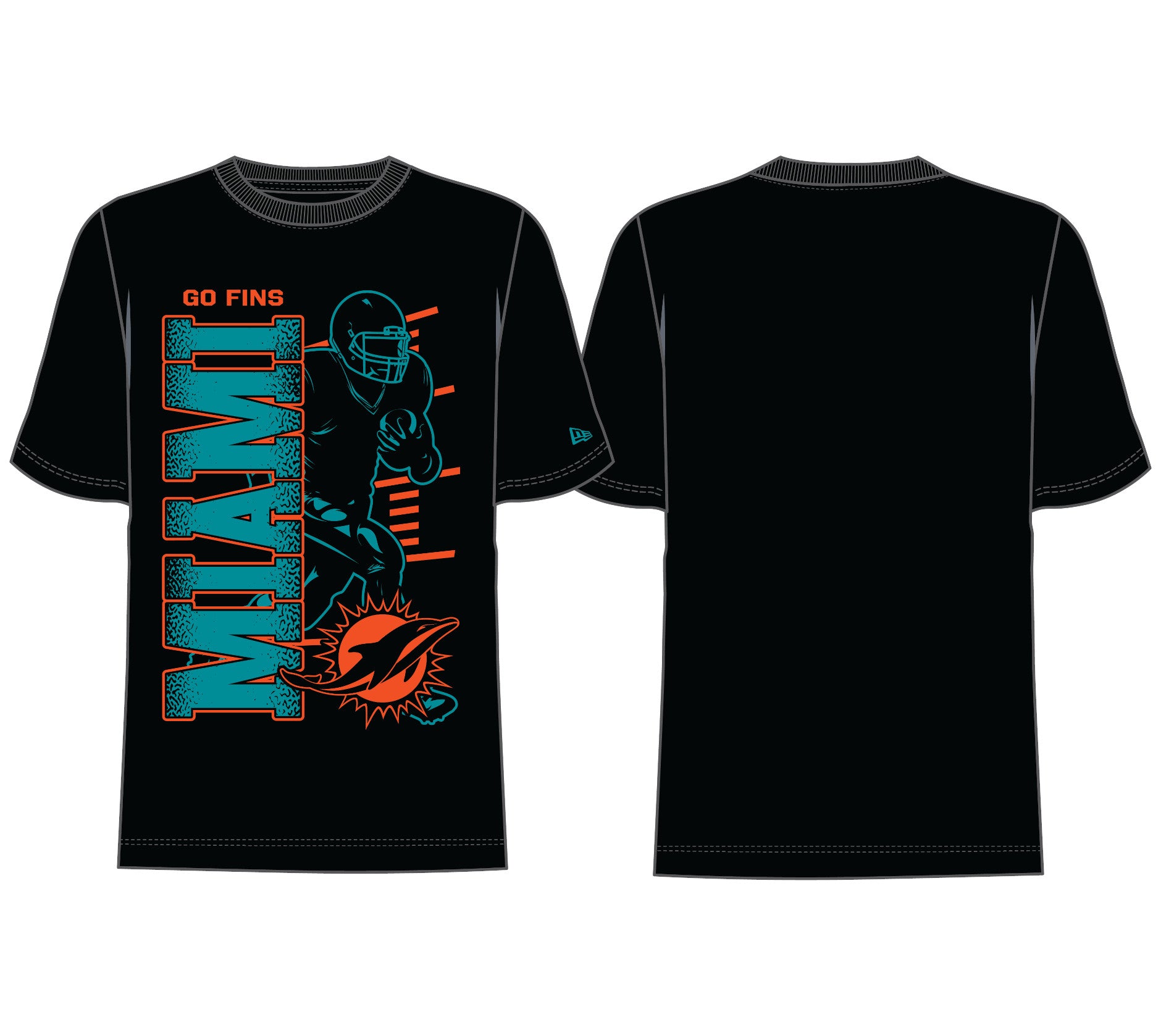 Playera New Era Training 26 Black NFL Miami Dolphins