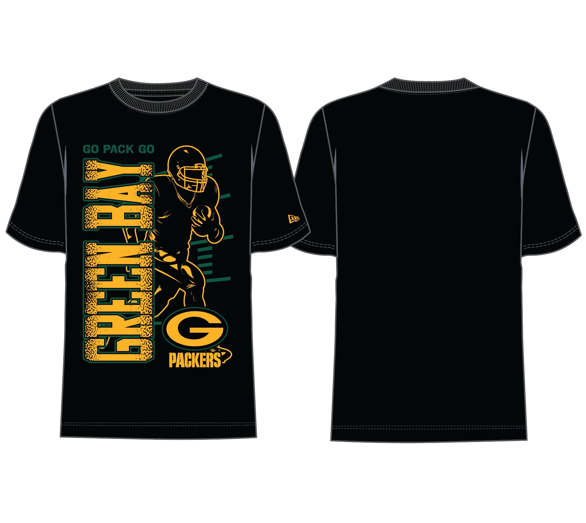 Playera New Era Training 26 Black NFL Green Bay Packers