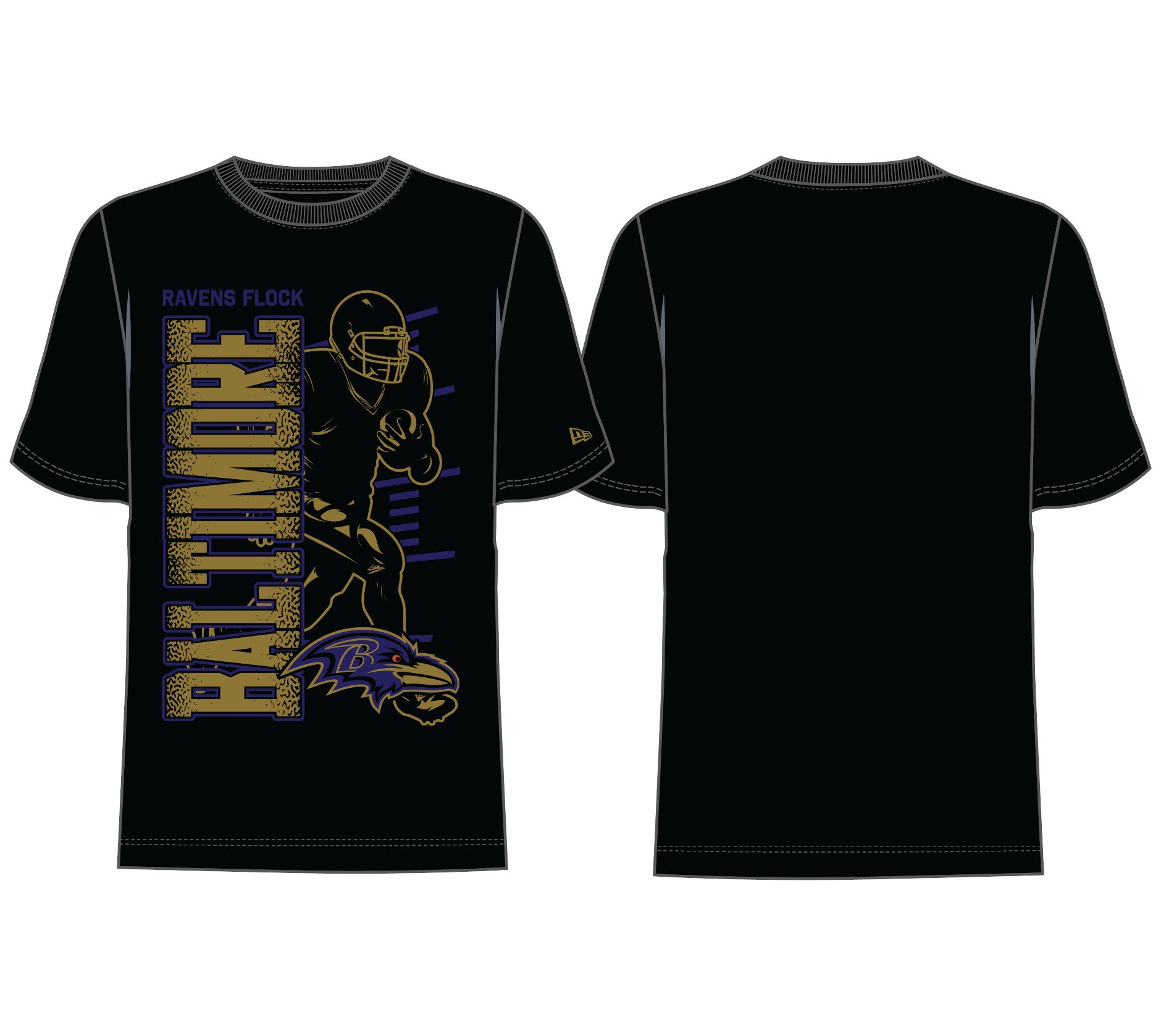 Playera New Era Training 26 Black NFL Baltimore Ravens