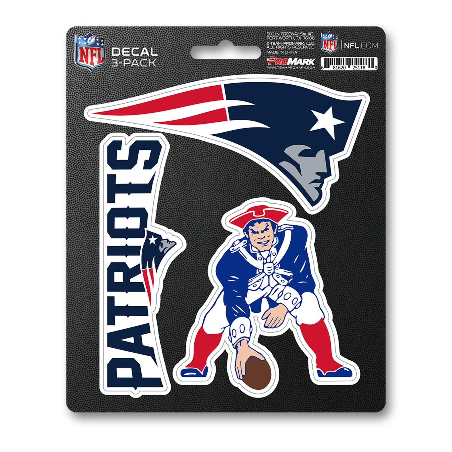 Calcomanía Logo Pack 3 NFL New England Patriots