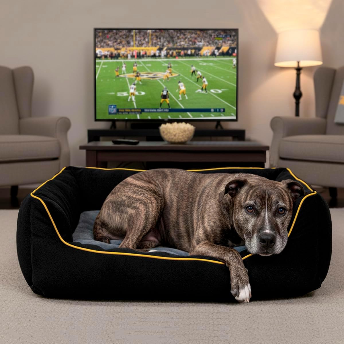 Cama Para Mascota Afelpada NFL 26 Pittsburgh Steelers