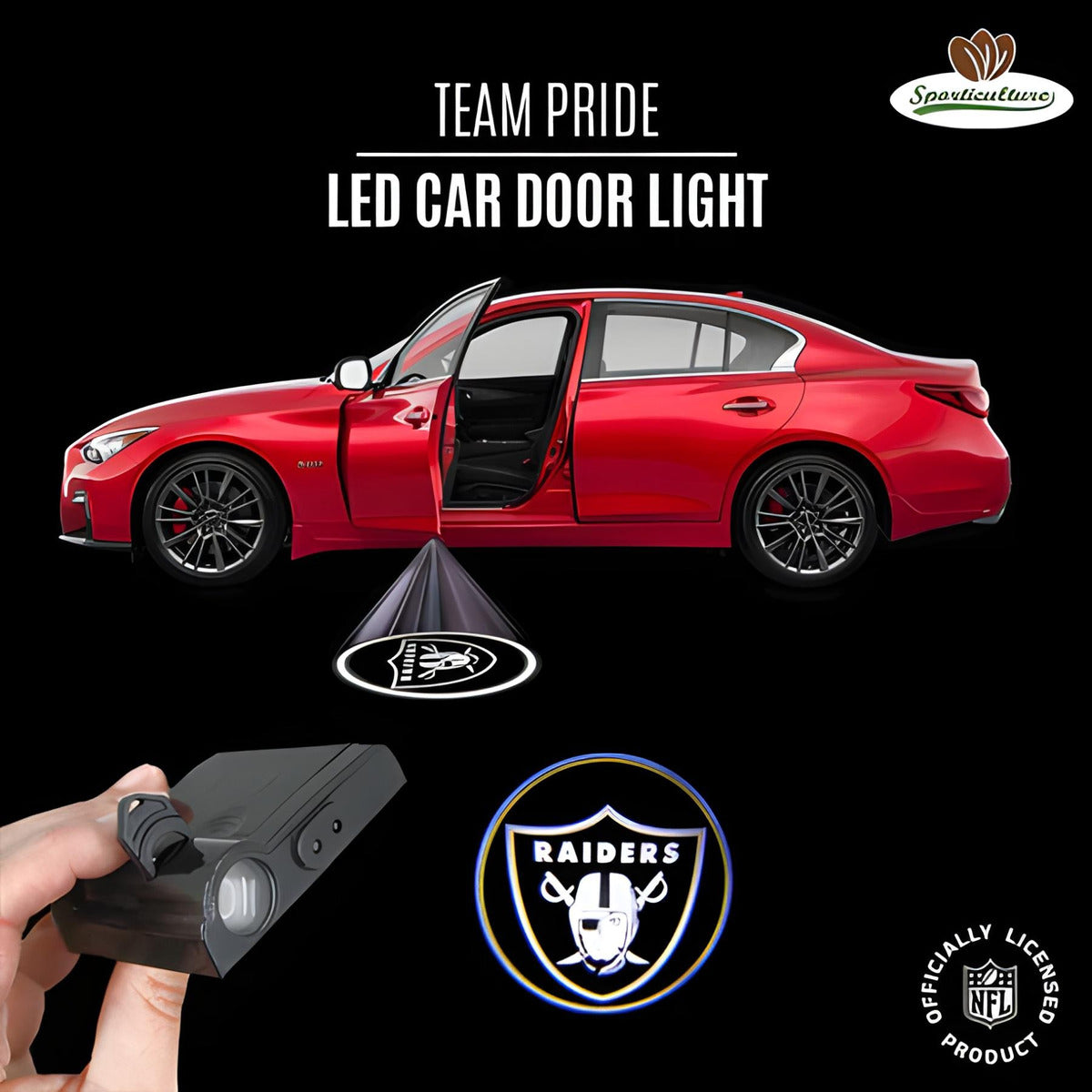 Luz Led para Carro NFL Raiders