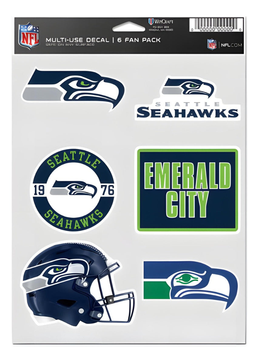Calcomanía Set Multiuso 6pk Seahawks Wc