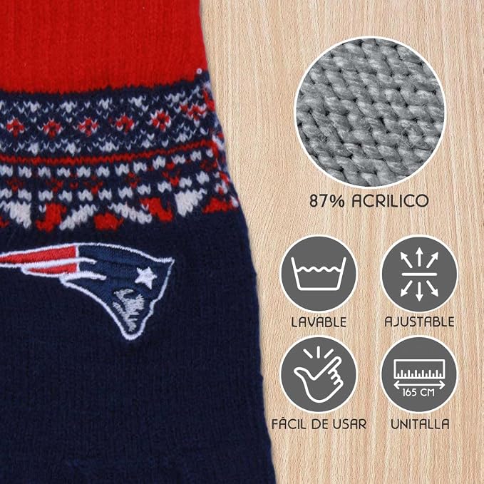 Guantes NFL 22 Winter Unitalla Gloves Patriots