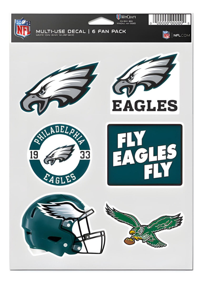 Calcomania Set Multiuso 6pk Eagles Wc