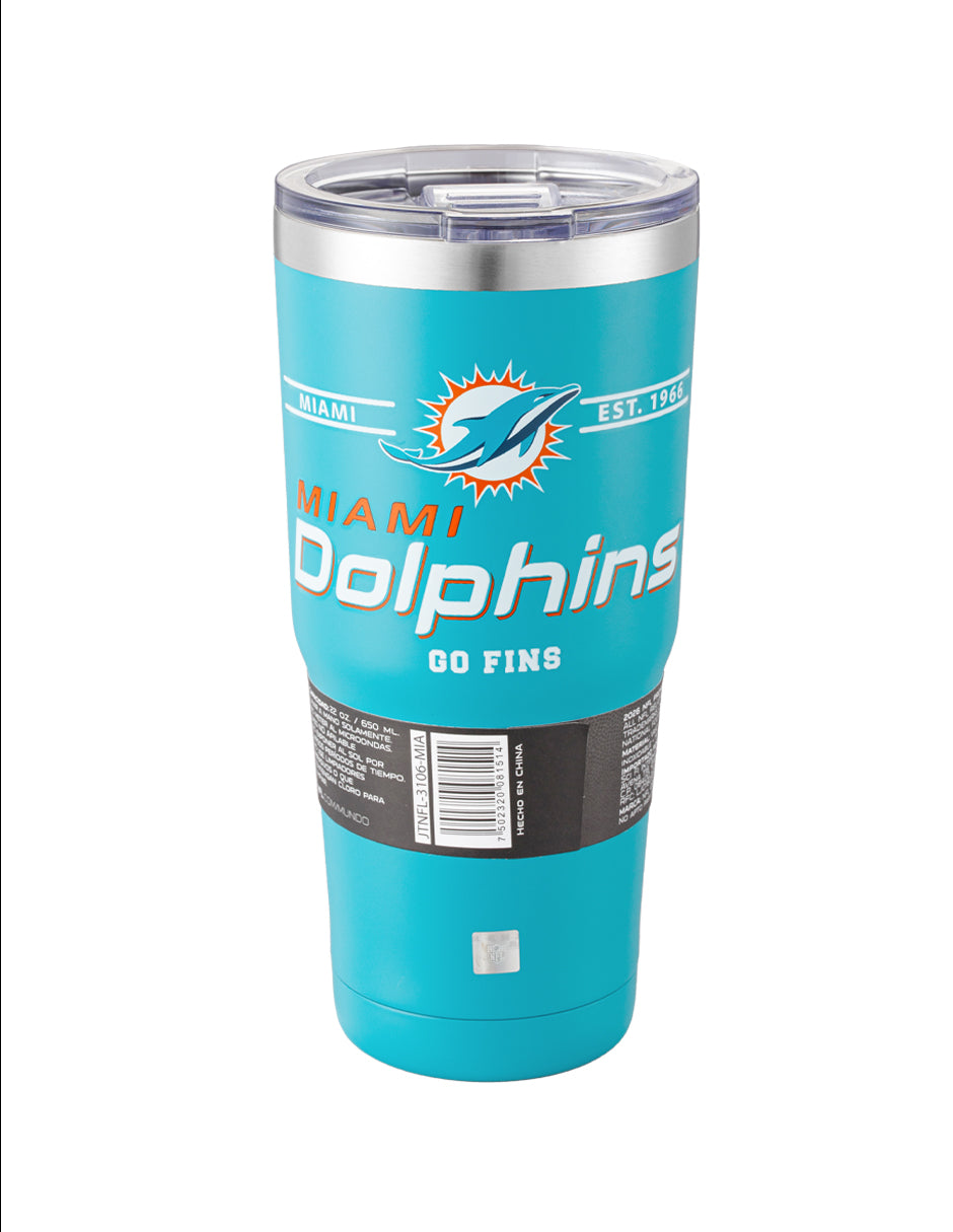 Termo NFL 26 Metal Tumbler Dolphins 650 ml