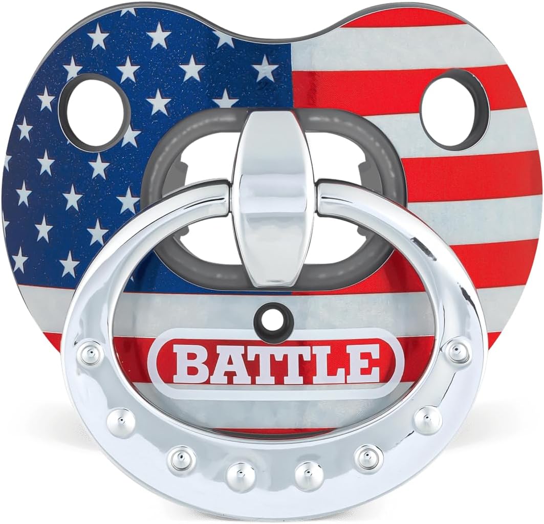 Protector Bucal Battle Sports Oxygen Binky Chrome Flag