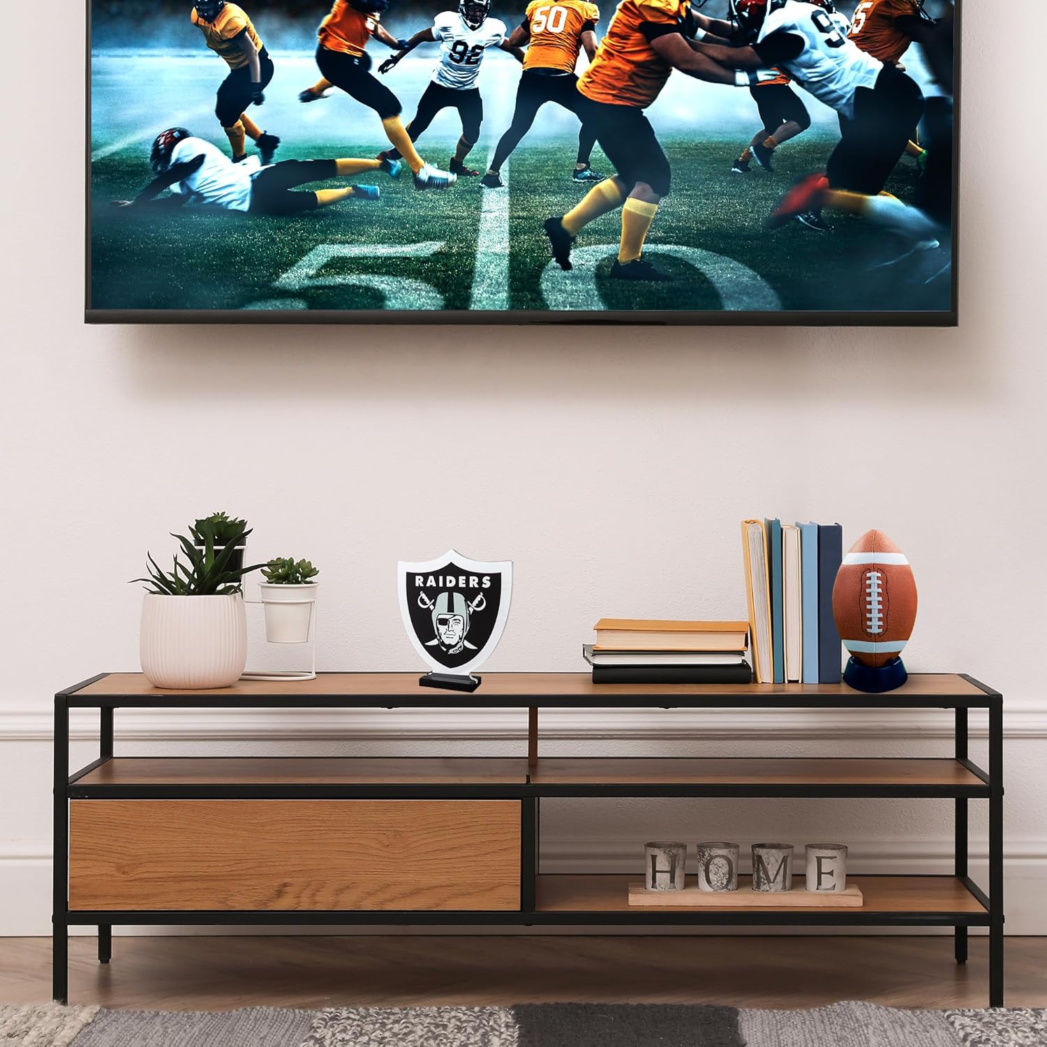 Letrero Luminoso Logo Led Infinity 35cm x 43cm Raiders