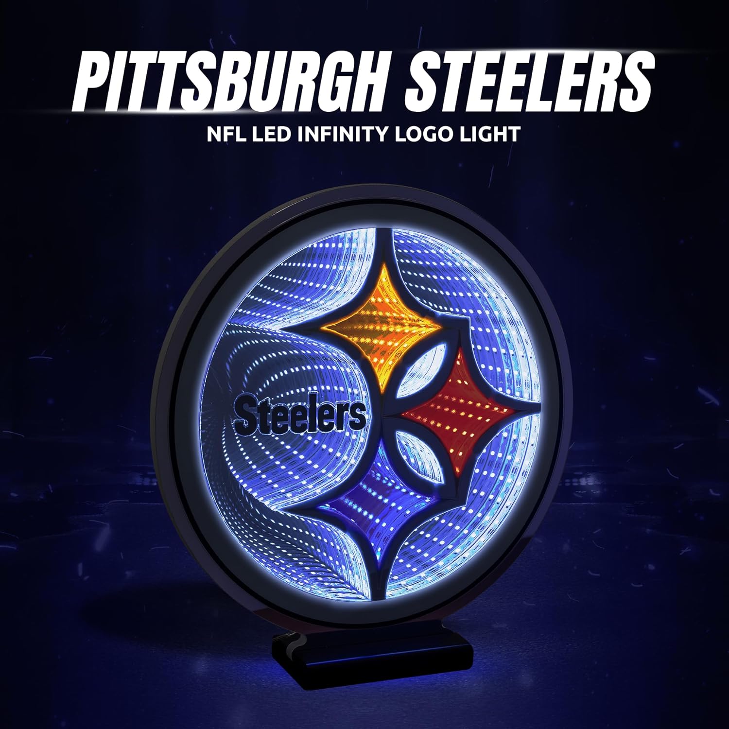 Letrero Luminoso Logo Led Infinity 35cm x 43cm Steelers