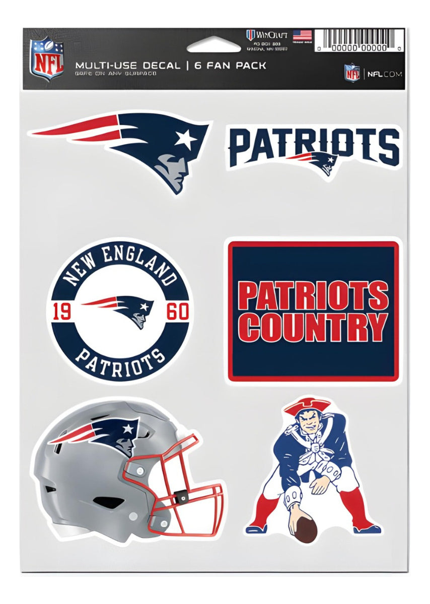 Calcomanía Set Multiuso 6pk Patriots Wc