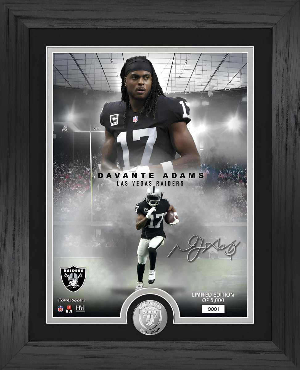 Cuadro Legends Silver NFL Raiders Davante Adams