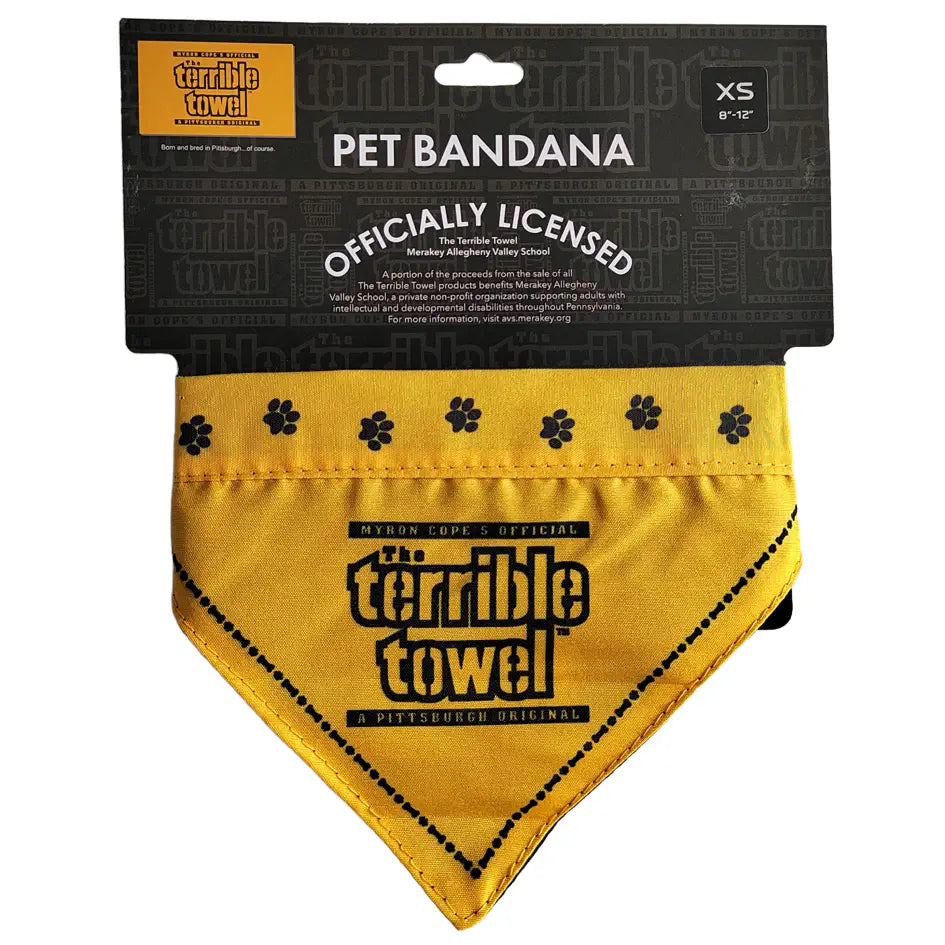Bandana Paliacate Para Mascota Terrible Towel Steelers