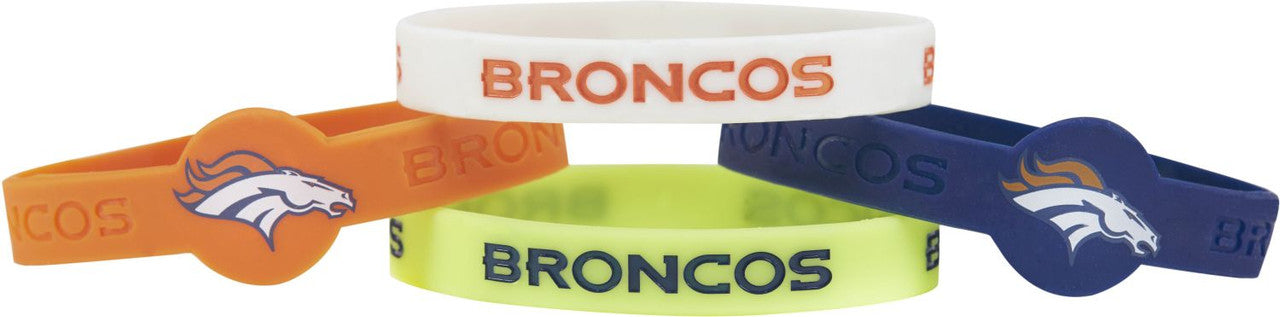 Brazalete Silicón Aminco 4pack NFL Denver Broncos