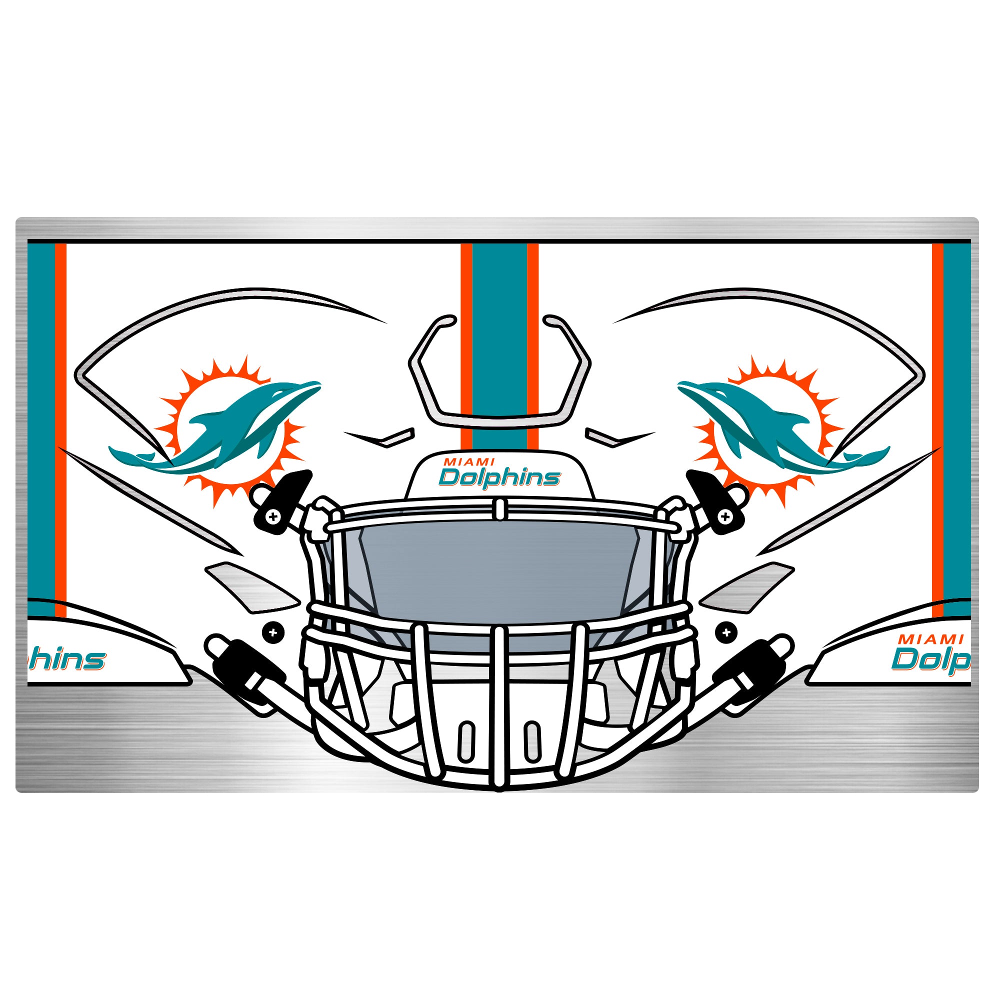 Termo 946ml The Big Slim Helmet NFL Miami Dolphins