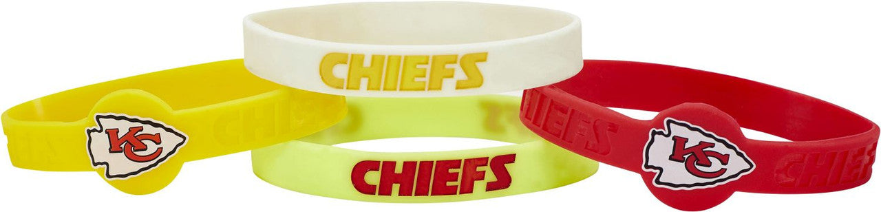 Brazalete Silicón Aminco 4pack NFL Kansas City Chiefs