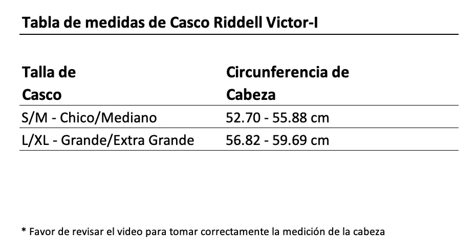 Casco Fútbol Americano Riddell Victor-I Youth Juvenil Blanco
