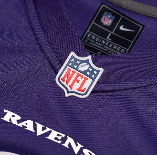 Jersey Game Ravens Jackson TC Adulto - NERIAS DEPORTES