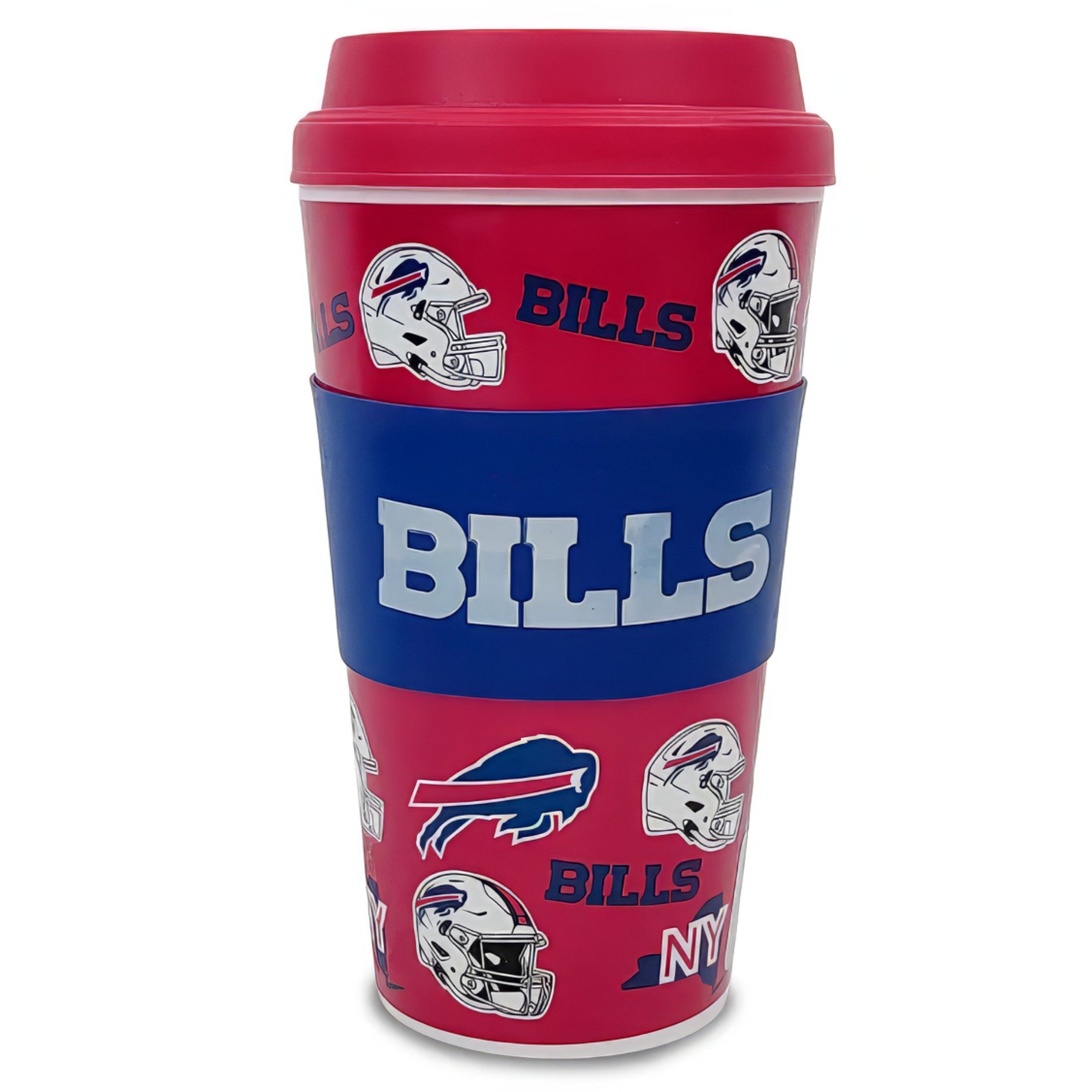 Vaso Cafetero Plástico Tapa De Rosca NFL Buffalo Bills - NERIAS DEPORTES
