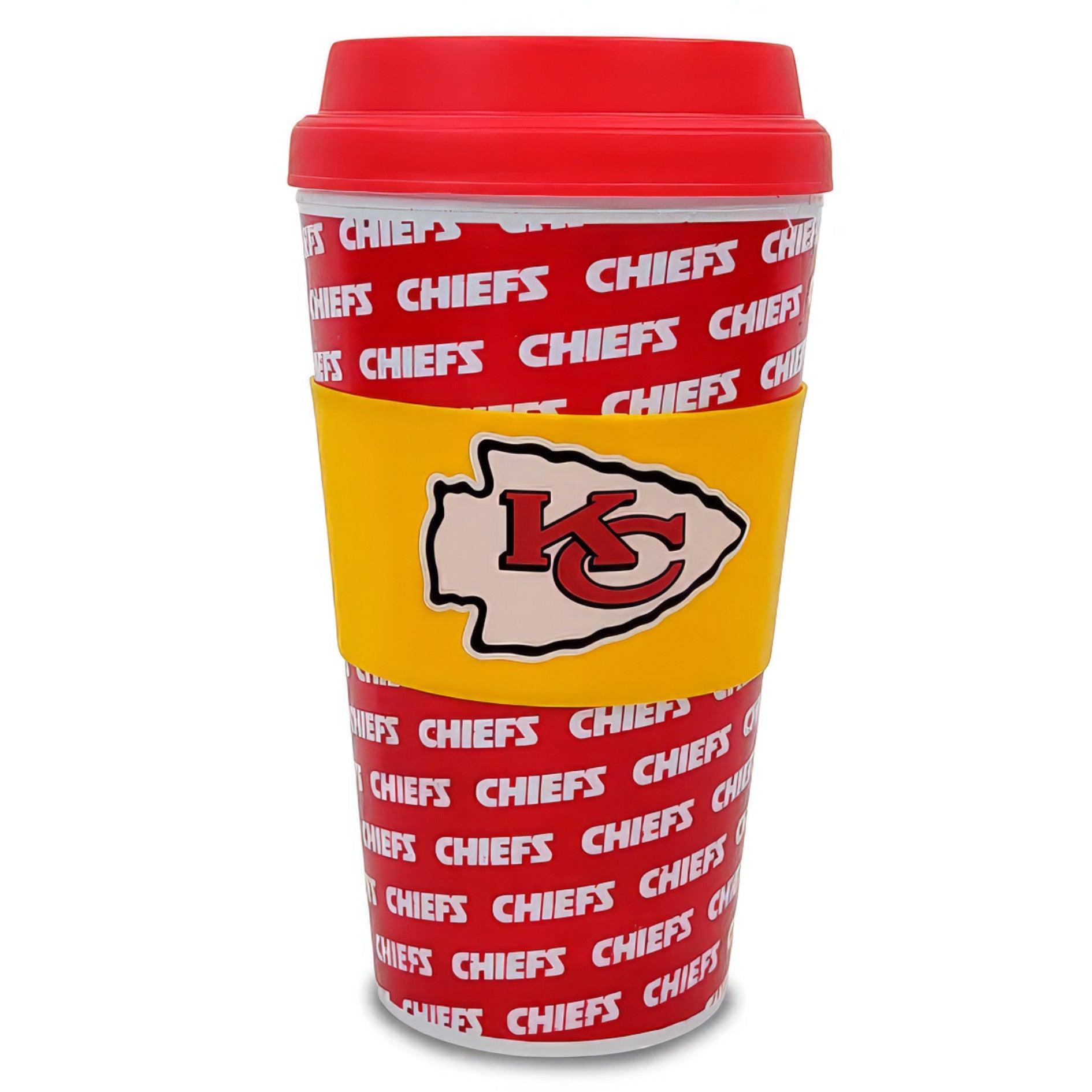 Vaso Cafetero Plástico Tapa De Rosca NFL Kansas City Chiefs